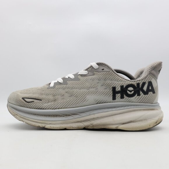 Hoka One One Clifton 9 Men's Size 12 D Harbor Mist Black Gray White 1127895 HMBC - Picture 4 of 11